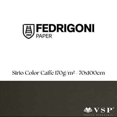 Papel Sirio Color Caffe 170g/m² Tamanho 70x100cm - Pacote com 50 folhas