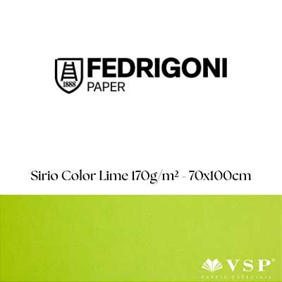 Papel Sirio Color Lime 170g/m² Tamanho 70x100cm - Pacote com 50 folhas