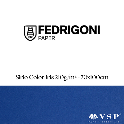 Papel Sirio Color Iris 210g/m² Tamanho 70x100cm - Pacote com 25 folhas
