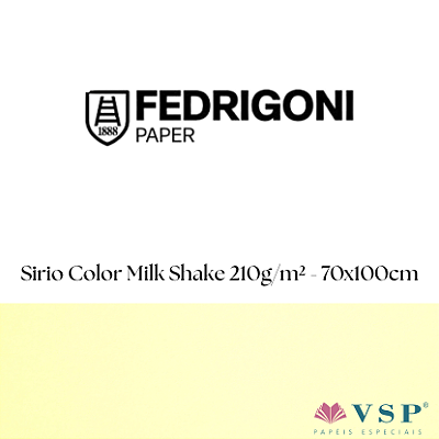 Papel Sirio Color Milk Shake 210g/m² Tamanho 70x100cm - Pacote com 25 folhas