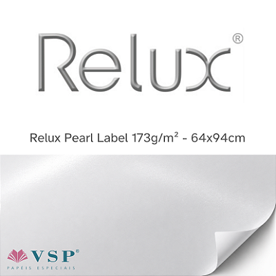 Adesivo Relux Pearl Label 173g/m² 64x94cm - Pacote com 10 folhas