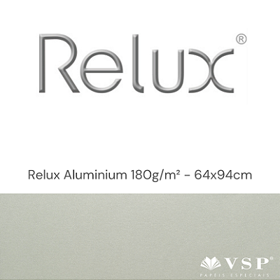 Papel Relux Aluminium 180g/m² Tamanho 64x94cm - Pacote com 10 folhas