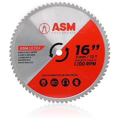 Disco de corte ASM Ultra 16" 72T | MULTIUSO