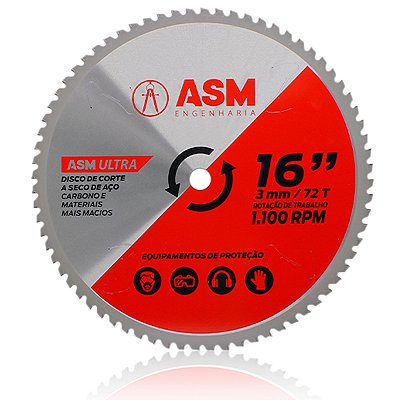 Disco de corte ASM Ultra 16" 72T | MULTIUSO