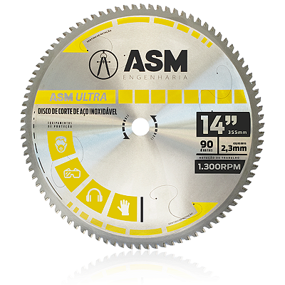 Disco de corte ASM Ultra 14" 90T | Aço Inoxidável