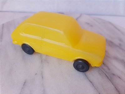 Carro de plástico soprado Fiat 127 , amarelo, 12 cm