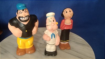 Bonecos plásticos Popeye, Olivia , Brutus ,12-14 cm da Estrela promoção Habib's