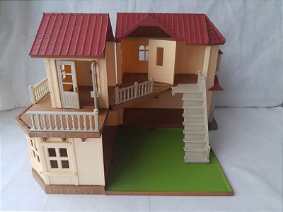 Sylvanian Families , Casa da cidade com luzes, incompleta, usada