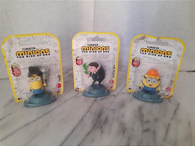 Miniatura de vinil jovem Gru, minions Kevin e Otto, do Meu malvado favorito, 7 cm Illumination, zerado