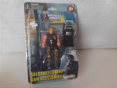 Boneco militar louro do batalhão armado da Brink +, 10.cm
