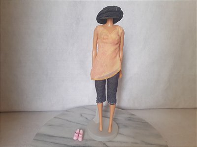 Roupa para Barbie fashion Fever Bata rosa & boné