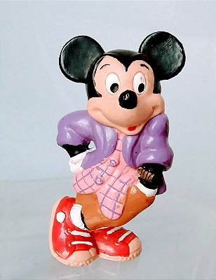 Miniatura Disney , vintage Mickey Bullyland  Alemanha, pintado a mão, 7,5 cm