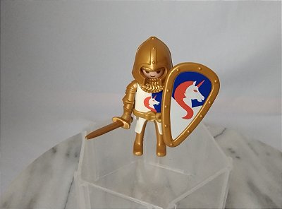 Playmobil especial 4918  Ovo de Páscoa 2007, guerreiro dourado com unicornio matador,  usado