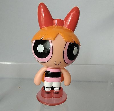 Miniatura de plástico base removível Florzinha das Meninas Super Poderosas cartoon network 2001, 7 cm