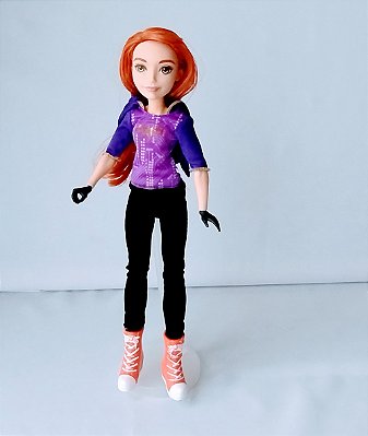 Boneca bem articulada Batgirl ,coleção DC super hero girls, Mattel 2016, 30 cm incompleta