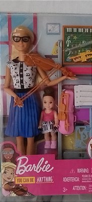 Barbie profissões; professora de violino Mattel 2018, nova, lacrada