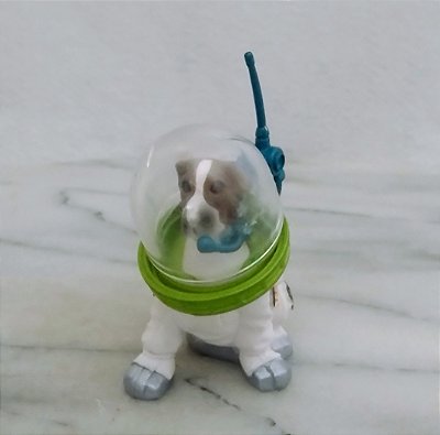 Miniatura de vinil cachorro Jack Russel Space Dog  , Chap Mei, 6 cm