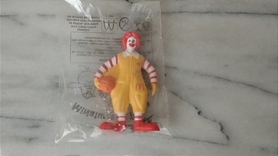 Boneco estático Ronald McDonald's col. McDonald's 1999, lacrado