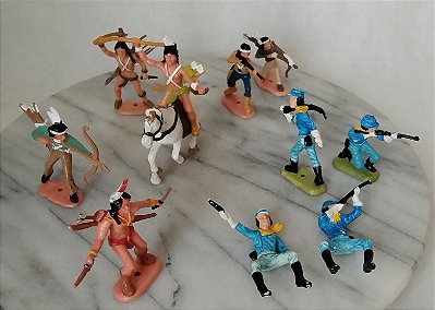 Anos 80, Índios e soldados pintados a mão do Forte Apache Gulliver