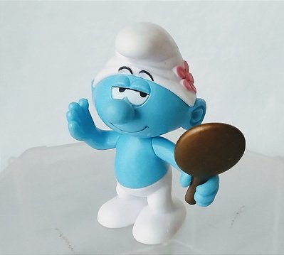 Boneco articulado de vinil smurf vaidoso 5,5 cm de altura marca Jakks
