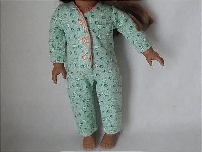 Acessório de boneca American girl pijamas macacão