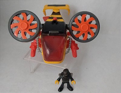 Imaginext sky racer, helicóptero vespa com piloto