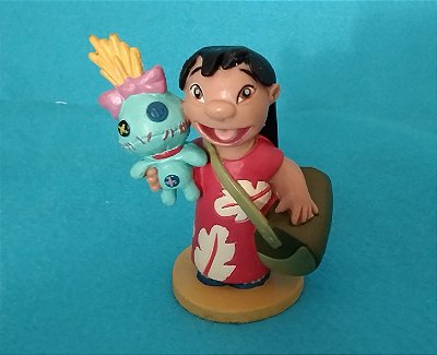 Miniatura Disney da Lilo a com sua boneca Scrump, do Lilo e Stitch , 6 cm