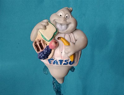 De 1995, Miniatura de vinil solido do Gordo / Fatso cartoon Gasparzinho  fantasminha camarada UCS & Amblin 8 cm de altura 6 cm largura