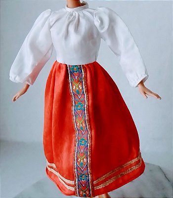 Vestido para Barbie Russia 1996 coleção  Dolls of the World