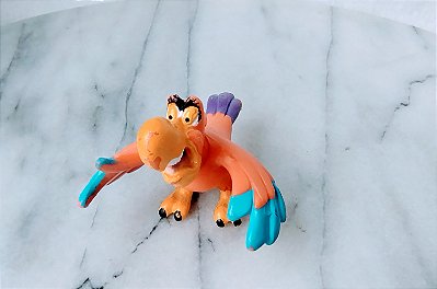Miniatura Disney vintage anos 90 do papagaio Iago do vilão Jafar do Alladim 5x6,5 cm