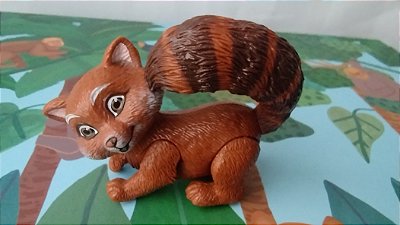 Miniatura de vinil articulada de panda vermelho, pet da Barbie Rosella, Princesa da Ilha, Mattel 2007 GB