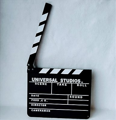 De madeira ou MDF, Claquete de cinema da Universal Studios, 30 cm x 26 cm