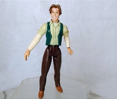 Boneco Dimitri articulado nos braços e pernas, colado na cintura , de Anastasia, Fox 1997, 11,5cm