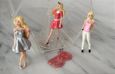 Mini Barbie coleção Kinder ovo, 3 variadas ,sem base