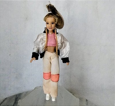 Mini boneca articulada Britney Spears Turnê 1999, 16 cm, roupa customizada ,fora calças