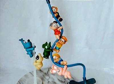 Mini bonecos agarradinhos Turma da Monica, 8 variados, média 7 cm