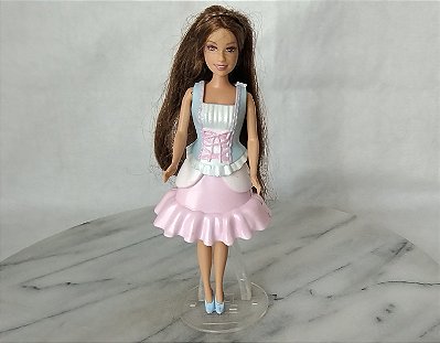 Mini Barbie cabelos castanhos,16 cm, coleção Barbie mini kingdom Mattel 2005