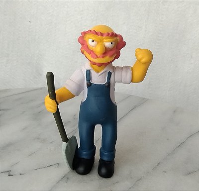 Boneco estatico zelador Willie de Os Simpsons 2007, 8,5 cm