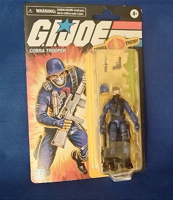 Boneco G I Joe Cobra Trooper , coleção Retro, 11 cm , Hasbro,