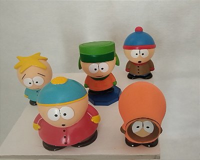 Figuras bonecos South Park 6cm; Stan, Kyle,Kenny, Eric e Wonder Tweek