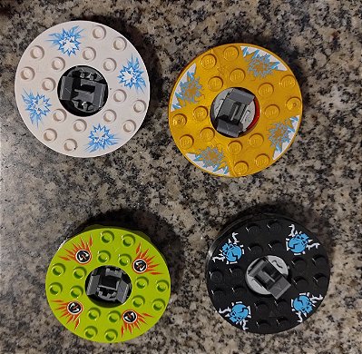 Lego ninjago, lote de 4 spinners variados