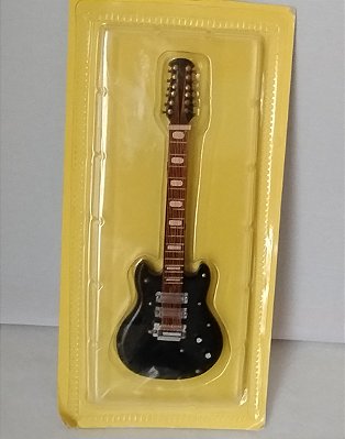 Miniatura guitarra elétrica de 12 cordas coleção Salvat, lacrada