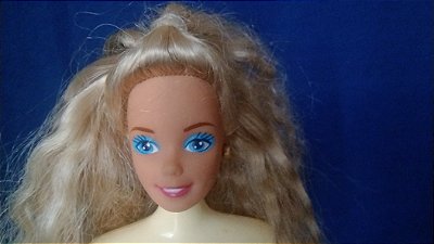 Cabeça somente Barbie Mattel anos 90 cabelos louros frisee