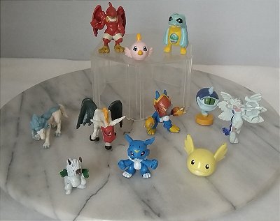 Digimon sem marca, lote de 10 Miniaturas de vinil entre 3 e 5 cm