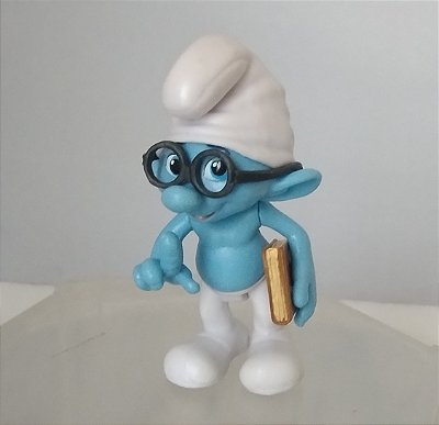 Smurf genio articulado , do filme, 7 cm, Peyo, Jakks 2011
