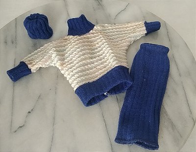 Roupa de cartela com gorro para Barbie Beverly Hills Fashion Mattel 1987