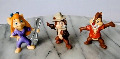 Miniatura Disney promocional Kellogg's anos 90 de Tico e Teco e a menina Gadget, 5 cm