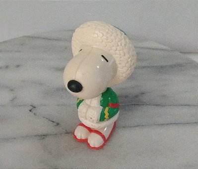 Snoopy de plástico World Tour coleção McDonald's 1999, 13 cm