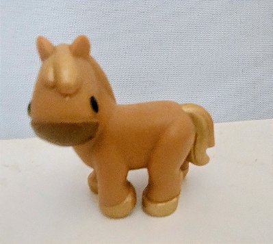 Cavalo da coleção Disney animators animais de fazenda glitter 4 cm