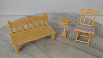 Sylvanian Families, móveis para a varanda, 3 pecas